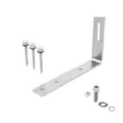 Base para anclaje del riel en techo con teja asfaltica con 3 tornillos madera, 4