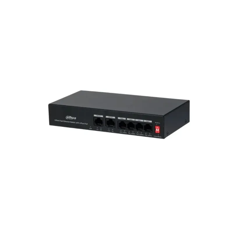 Switch PoE Fast Ethernet 6 Puertos No Administrable Dahua
