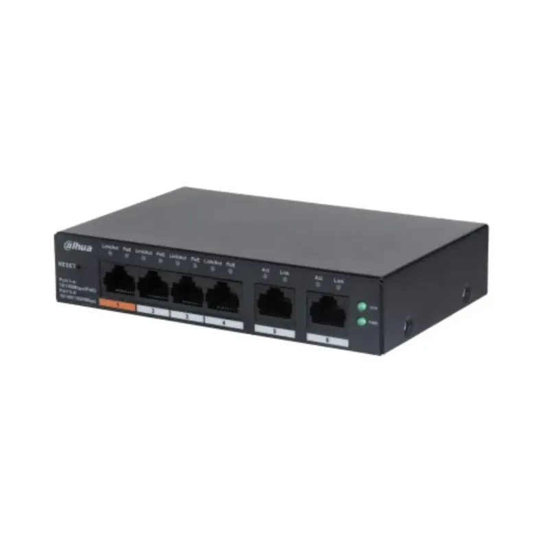 Switch Administrable en la Nube Dahua 6 Puertos (4 PoE - 2 Uplink)