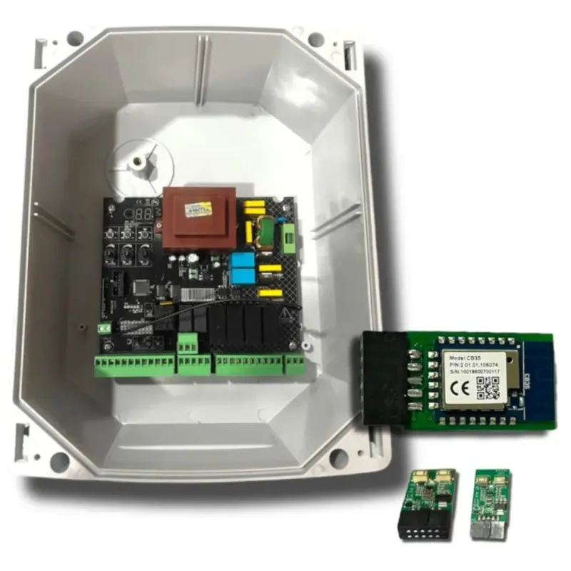 Central Smart Universal 220V con Caja de Montaje para Portón Batiente (1 y 2 Hojas)