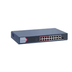 Hikvision Switch 16 Puertos Smart PoE- DS-3E1318P-EI/M(O-STD) 130W Rack