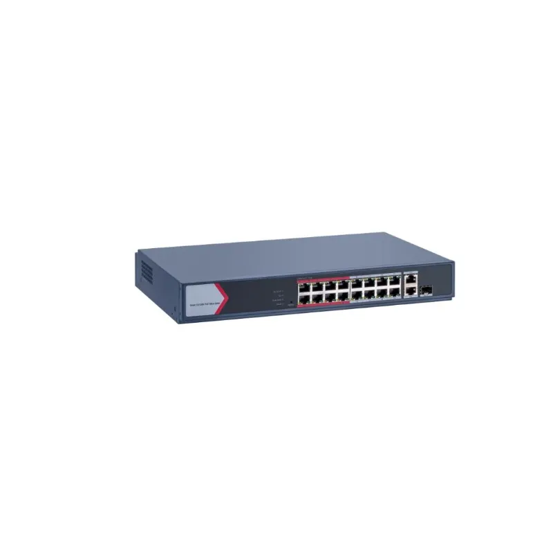 Hikvision Switch 16 Puertos Smart PoE- DS-3E1318P-EI/M(O-STD) 130W Rack