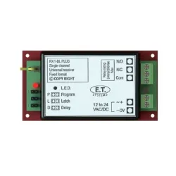 Receptor ET-System Autocopiativo 1 canal frecuencia 433 MHz
