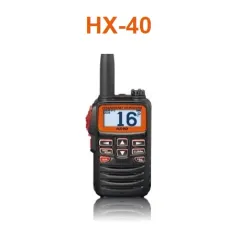 Radio Portátil Marino HX-40 — VHF Marino / 6 W / Ultra Compacto / IPX7 / Flotante