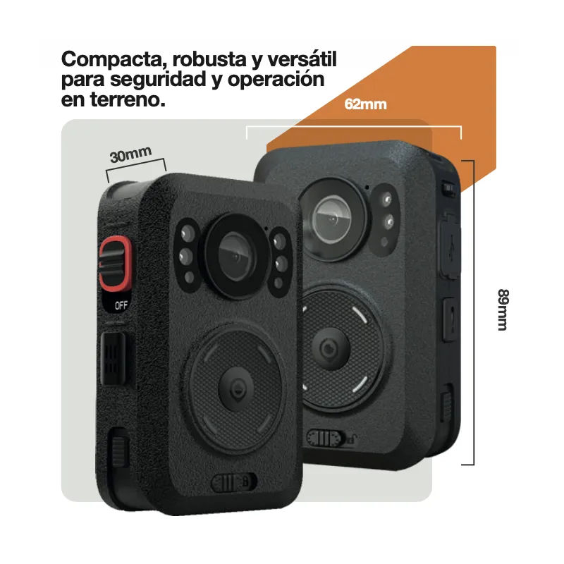 Telox Cámara Corporal T3 Full HD 2K WiFi GPS 64GB Visión Nocturna