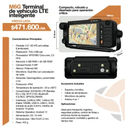 Telox M6G Terminal de Vehículo LTE Inteligente Android GPS