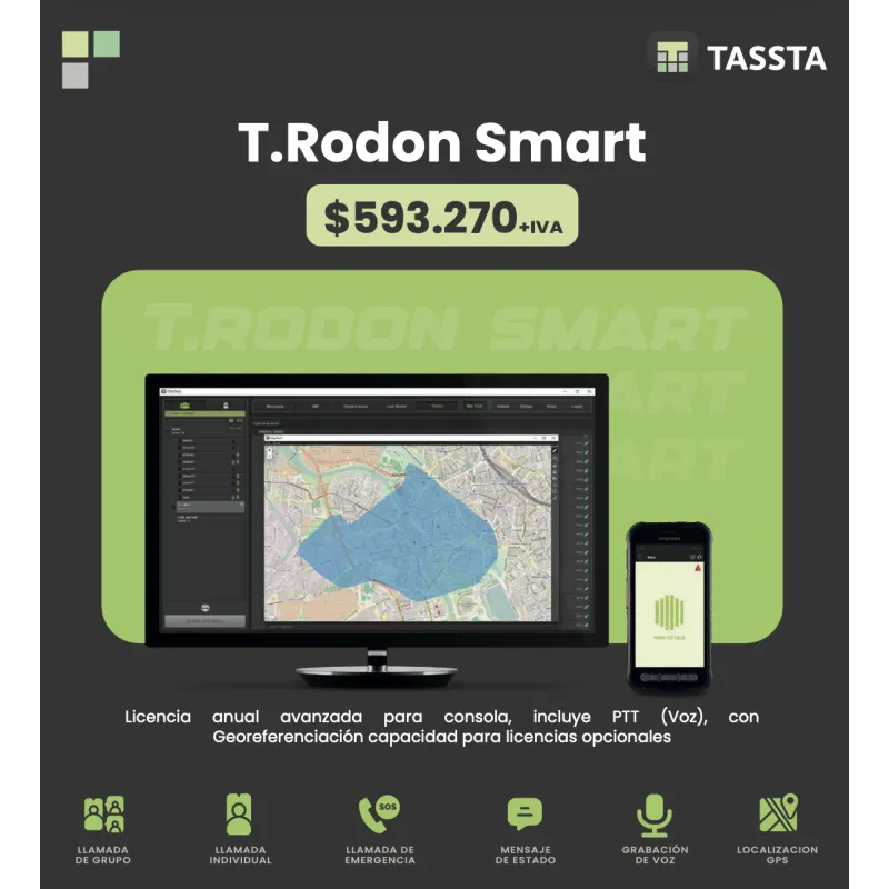 TASSTA T.Rodon Smart Licencia Anual Consola PTT + GPS