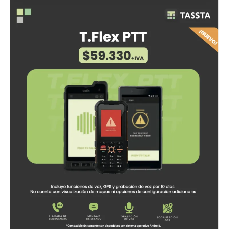 TASSTA T.Flex PTT Licencia Anual PTT + GPS Básico