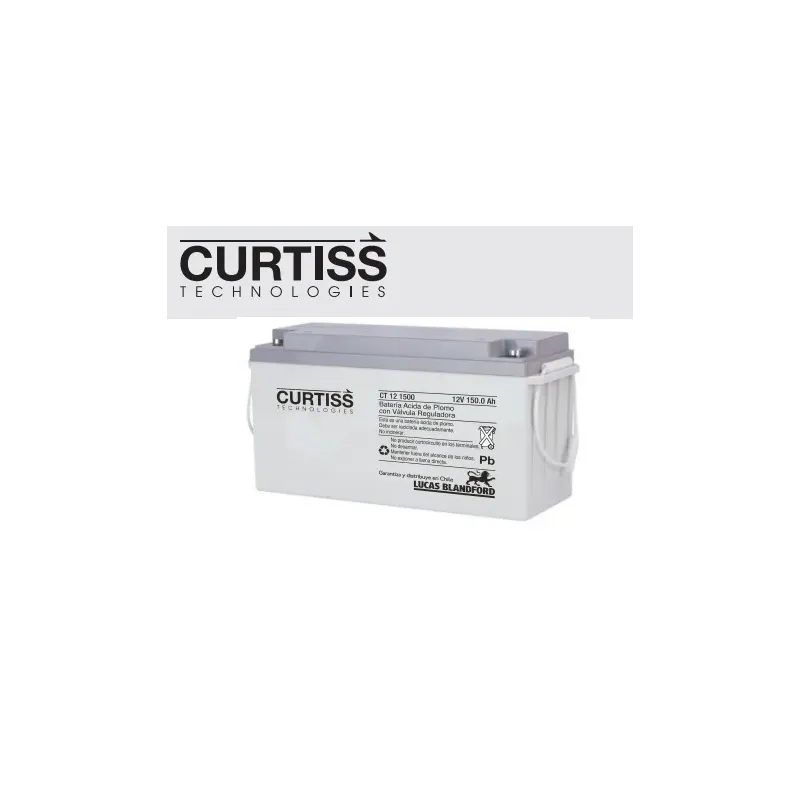 Batería Curtiss CT121500 12V 150Ah AGM|Energía Solar y Respaldo|CEPC Ingeniería