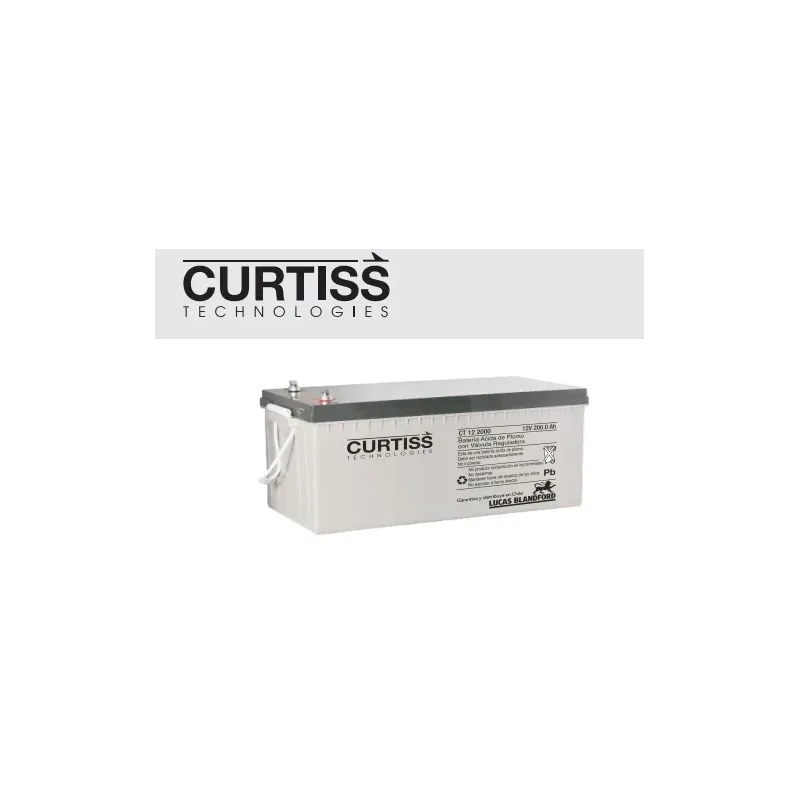 Batería Curtiss CT122000 12V 200Ah AGM|Alta Capacidad y Durabilidad|CEPC Ingeniería