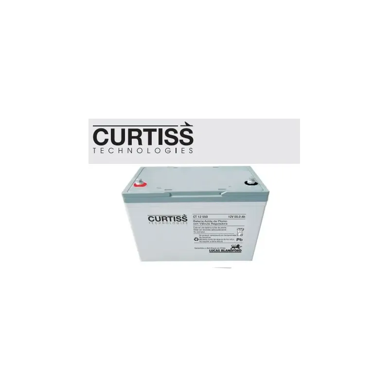 Batería Curtiss CT12550 12V 55Ah AGM|Eficiente y Duradera|CEPC Ingeniería