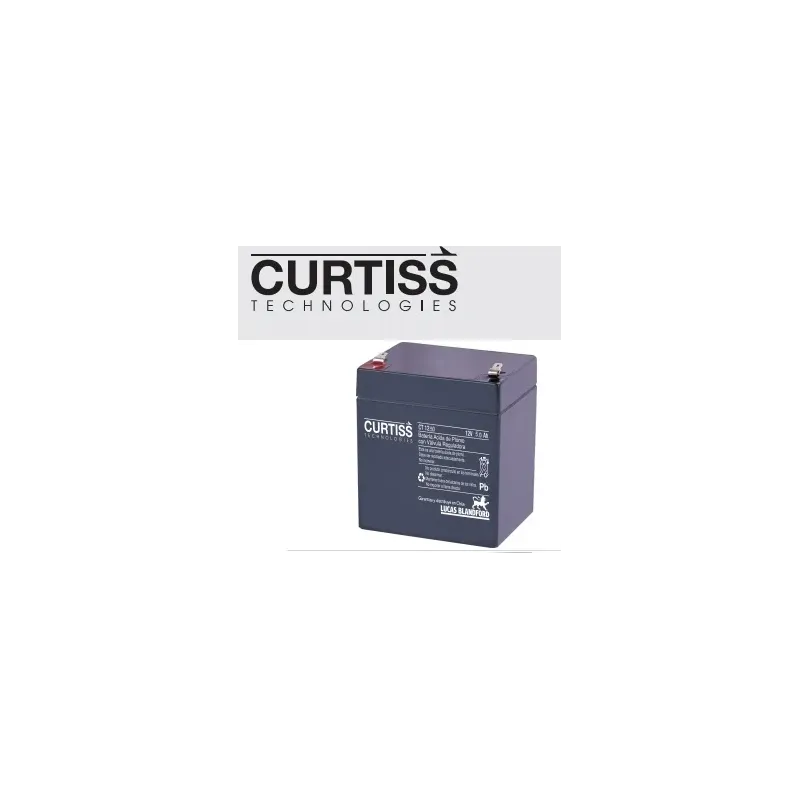 Batería AGM Curtiss CT1250 de 12V y 5Ah.