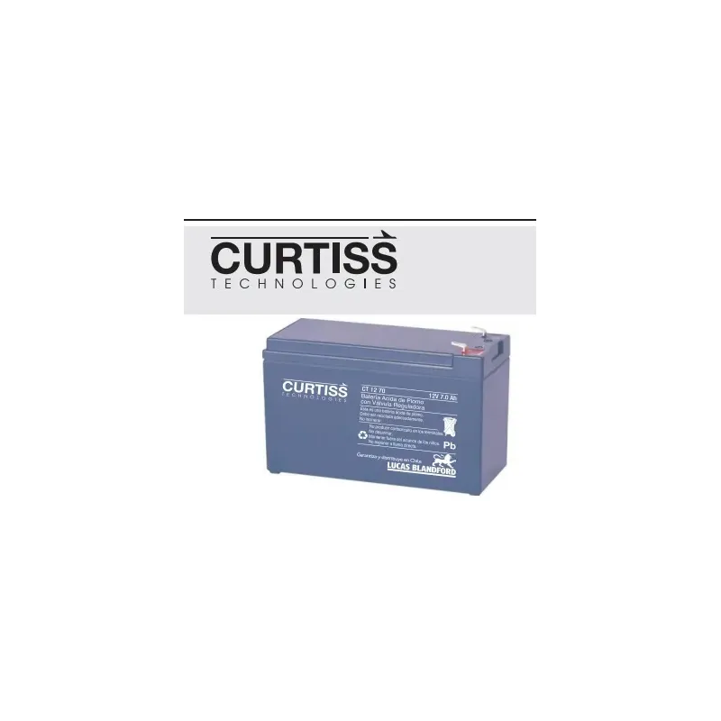 Batería AGM Curtiss CT12700 de 12V y 75Ah.
