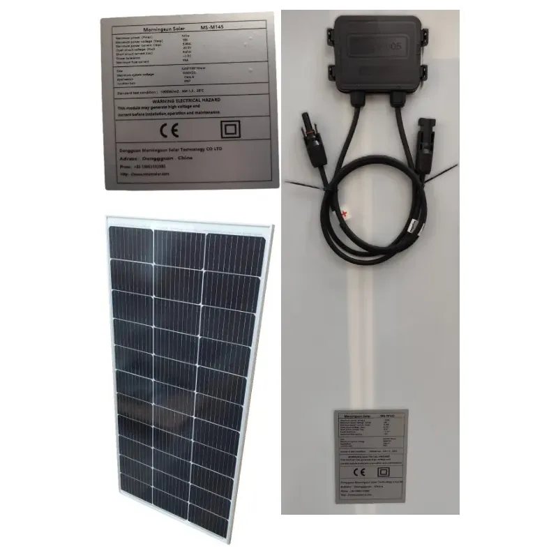 Panel Solar 145W Monocristalino 12V|Compacto 1250×580×30 mm|CEPC Ingeniería