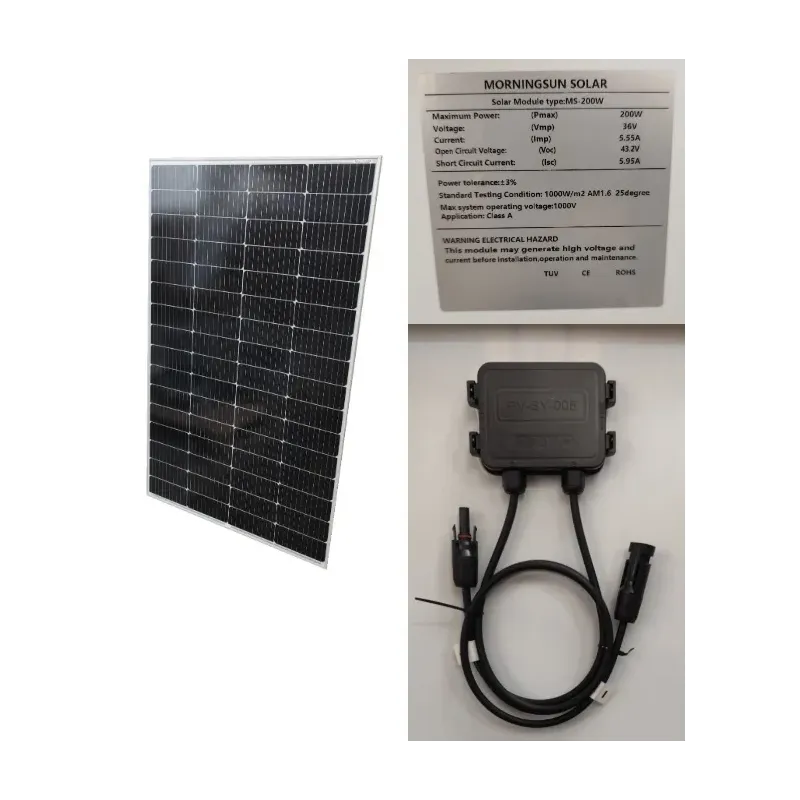 Panel Solar 200W Monocristalino 24V|Alta Eficiencia 1290×760×30 mm|CEPC Ingeniería